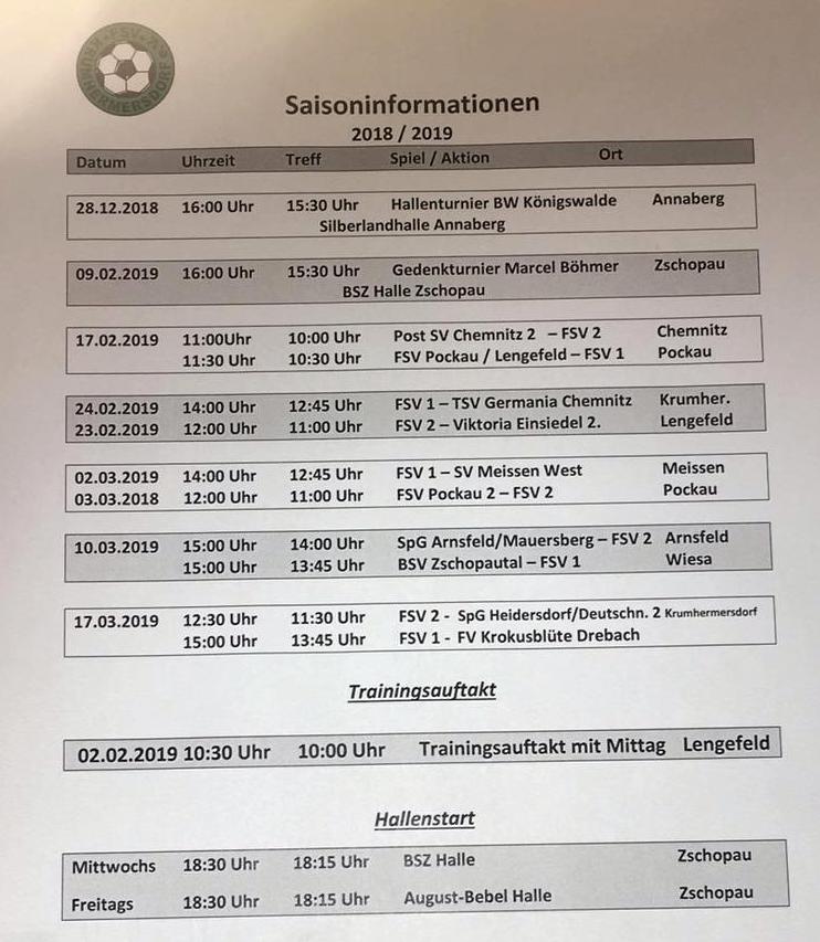 Plan Vorbereitung 19 Rückrunde 1